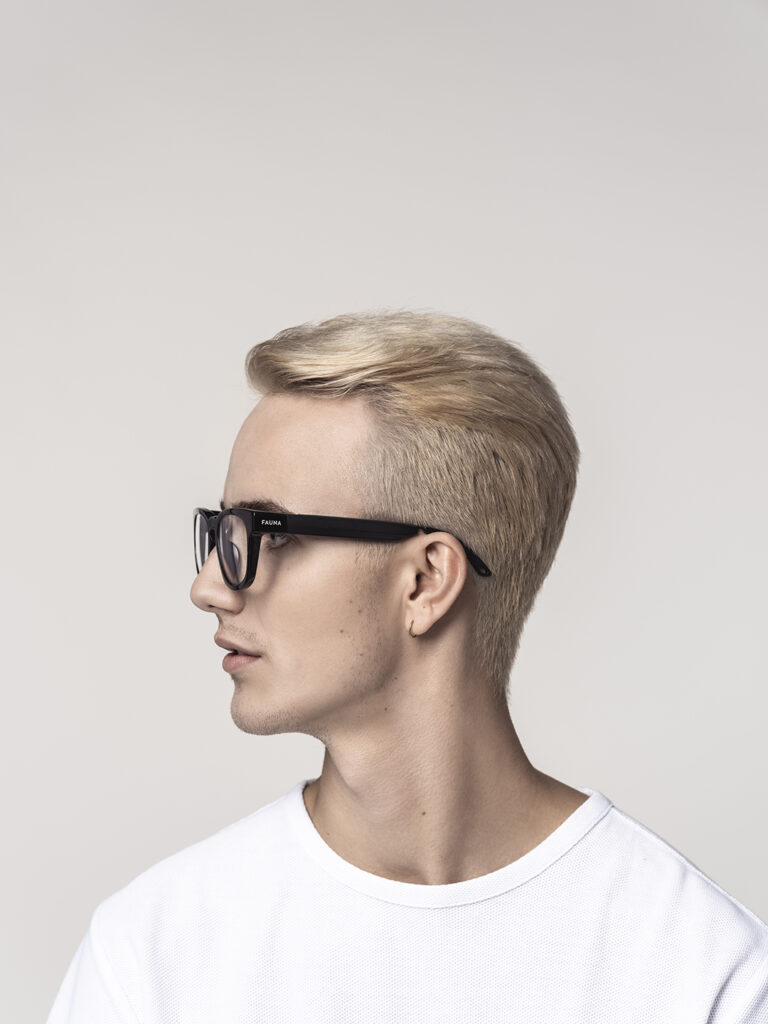 Men wearing fauna audio glasses