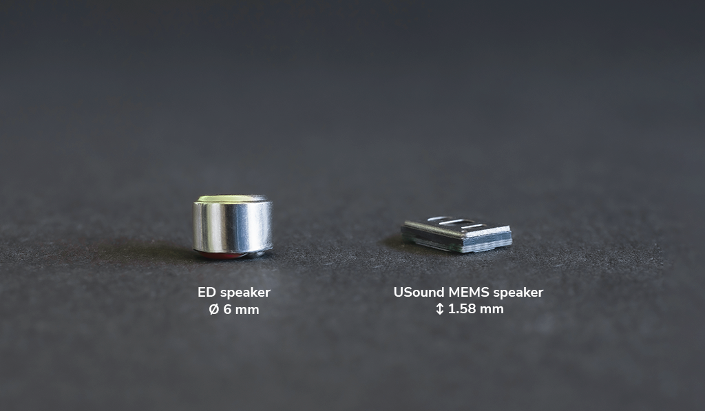 Comparison of MEMS speaker to electrodynamic speaker